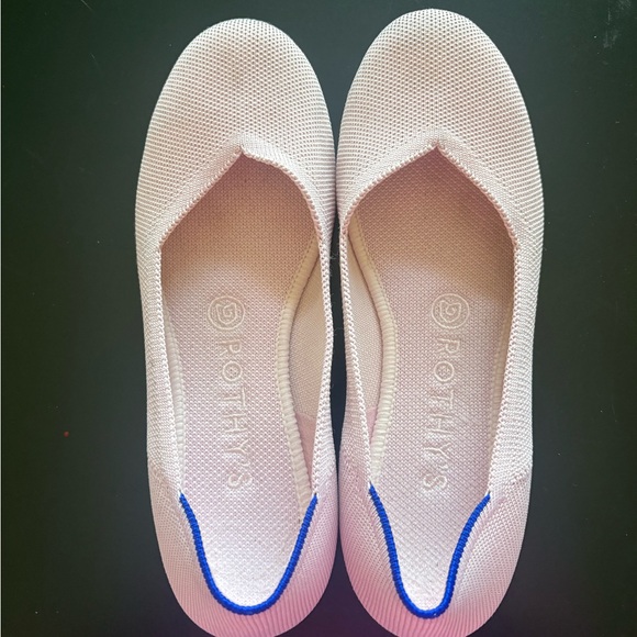 Rothy's Shoes - Rothy's Cream and Blue Flats